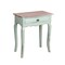 The Hamptons Collection 27.25" Turquoise Frame with Distressed Raftwood Top Table